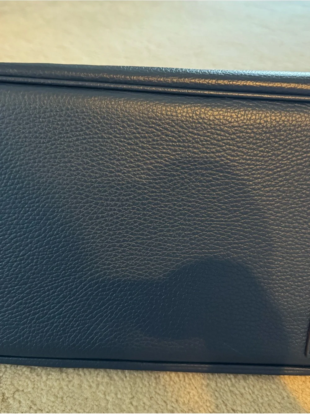 Hermes Navy Blue Togo Leather Birkin-Style Satchel with silverPalladium Hardware